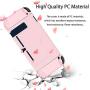 BRHE Dockable Switch Protective Case Cover for Nintendo Switch Joy-Con Controllers with Glass Screen Protector, Anti-Scratch Shock-Absorption Grip Cover - Pink