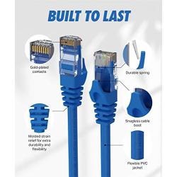 Cat6 Ethernet Cable, 3 Feet (2 Pack) LAN, utp (0.9 Meters) Cat 6, RJ45, Network, Patch, Internet Cable - (3 ft)