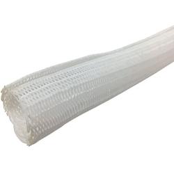 Electriduct 1/8'' Hook Self Closing Braided Wrap Sleeving - 25 Feet - White