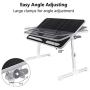 Laptop Bed Tray Table, Nearpow (Larger Size) Adjustable Laptop Bed Stand, Portable Standing Table with Foldable Legs, Foldable Lap Tablet Table for Sofa Couch Floor - Large Size