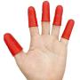 Silicone Finger Protectors,JDWG 10 pcs Finger Covers Finger Cots, Hot Glue Gun Finger Caps, Finger Sleeves,Great for Trigger Finger/Finger Cracking/Finger Arthritis/Finger Callus. (Red)