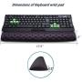 BRILA Memory Foam Mouse & Keyboard Wrist Rest Support Pad Cushion Set for Computer, Laptop, Office Work, PC Gaming - Massage Holes Design - Easy Typing Wrist Pain Relief (Black Bundle)