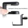 PC Gaming Headset Headphone Hook Holder Hanger Mount, Headphones Stand with Adjustable & Rotating Arm Clamp , Under Desk Design , Universal Fit , Built in Cable Clip Organizer EURPMASK