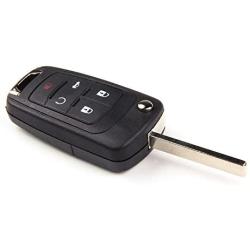 New Keyless Entry Modify Flip Folding Switch 5 Buttons Key Fob Case Key Shell replacement fit for Chevy Cruze Malibu Equinox