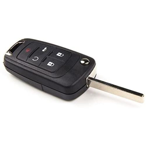 New Keyless Entry Modify Flip Folding Switch 5 Buttons Key Fob Case Key Shell replacement fit for Chevy Cruze Malibu Equinox