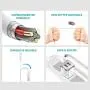 iPhone Charger, Overtime Apple MFi Certified 4ft Lightning USB Cable with Dual Port Wall & Car Charger Adapter for iPhone 11 Pro Max X Xs XR 8 7 6s 5 SE, iPad Pro Air Mini - White