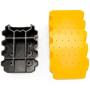 Camco 44423 RV Curved Leveler with Chock - Easy Drive-on Leveler Adds Up to 4'' in Height