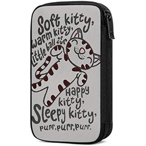 Hxuedan The Big Bang Theory Soft Kitty Data Cable Storage Bag Portable and independently Designed Storage Box, Suitable for Outdoor Travel to Place Data Cable Electronic Products, etc.