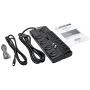 Tripp Lite TLP1208TELTV 12 Outlet Surge Protector Power Strip, 8ft Cord, Right-Angle Plug, Tel/Modem/Coax Protection, RJ11, & Dollar 150,000 Insurance Black