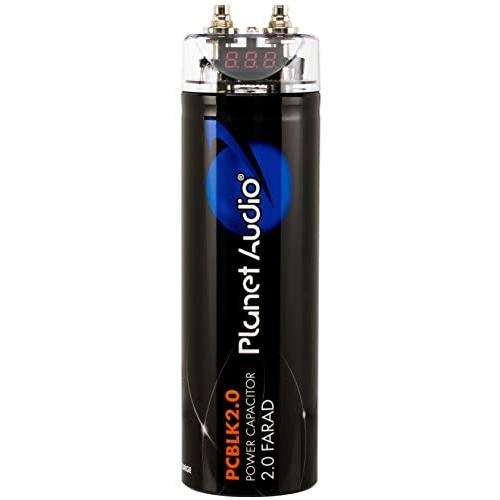 Planet Audio PCBLK2.0 – 2 Farad Car Capacitor For Energy Storage To Enhance Bass Demand From Audio System