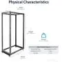 StarTech.com 42U Open Frame Server Rack - 4 Post Adjustable Depth (22'' to 40'') Network Equipment Rack w/ Casters/Levelers/Cable Management (4POSTRACK42),Black