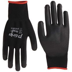 Liberty P-Grip Ultra-Thin Polyurethane Palm Coated Glove with 13-Gauge Nylon/Polyester Shell, Small, Black (Pack of 12)
