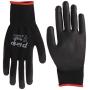Liberty P-Grip Ultra-Thin Polyurethane Palm Coated Glove with 13-Gauge Nylon/Polyester Shell, Small, Black (Pack of 12)