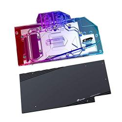 Bykski GPU Copper Water Cooling Block for MSI GeForce RTX 3070 RTX3060 Ti Ventus (5V LED GPU Block with Backplate)