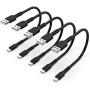 6 inch iPhone Charge Cable Short, 0.5ft 5Pack USB to Lightning Cord for Fast Charging Stations Compatible with Apple iPhone 12 11 Pro Max Xs 8 7 6 5 Plus, iPad Air/Mini