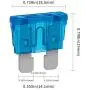 Cyleto 100pcs Standard Motorcycle Car Boat Fuses Set Assortment 5A 7.5A 10A 15A 20A 25A 30A 35A 40A 50A
