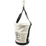 Klein Tools 5172PS Heavy-Duty Tapered-Wall Bucket with 15 Inside Pockets, No. 4 Canvas