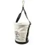 Klein Tools 5172PS Heavy-Duty Tapered-Wall Bucket with 15 Inside Pockets, No. 4 Canvas