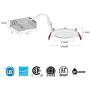 Lithonia Lighting WF4 LED 2700K MVOLT MW 4-Inch Dimmable with Thin LED Module Recessed Ceiling Downlight, 660 Lumens, 120-227 Volts, 10 Watts, Wet Listed, White
