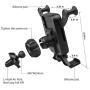 Ebow Car Phone Holder Car Phone Mount Universial Air Vent Phone Holder 360 Degree Adjustable Gravity Stable Car Phone Cradle Mount Horizontal & Vertical Place for iPhone Samsung All Smartphone