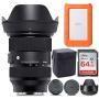 Sigma 24-70mm f/2.8 DG DN Art Zoom Full Frame Sony E-Mount Lens with LaCie Rugged Mini 1TB Hard Drive and 64GB SD Card Bundle (3 Items)