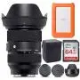 Sigma 24-70mm f/2.8 DG DN Art Zoom Full Frame Sony E-Mount Lens with LaCie Rugged Mini 1TB Hard Drive and 64GB SD Card Bundle (3 Items)