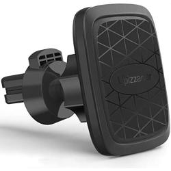 Car Phone Mount, Lipizzaner Magnetic Phone Car Mount, Air Vent Phone Holder for Car, One Hand Operation and One Second Installation, Strong 6 Magnet Suction, with 4 Metal Plates - Black