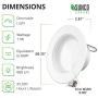 Sunco Lighting 2 Pack 4 Inch LED Recessed Downlight, Baffle Trim, Dimmable, 11W=60W, 2700K Soft White, 660 LM, Damp Rated, Simple Retrofit Installation - UL + Energy Star