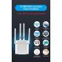 WiFi Extender - WiFi Repeater, WiFi Booster Covers Up to 2500 Sq.ft and 30 Devices, Up to 1200Mbps Dual Band WiFi Repeater with Ethernet Port, Wireless Signal Booster for Home