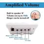 HePesTer P-02 Amplified Large Button Corded Phone for Senior Home Landline Telephone Wall Mountable Elderly Phones for Low Vision(White)