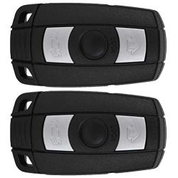 SCITOO Keyless Entry Remote Key Fob Replacement for 1 X 3 Button Uncut Car Key for BMW X5 2007-2013 for BMW X6 2008-2013 for BMW Z4 2009-2013 2pcs FCC K02018-D 315MHz