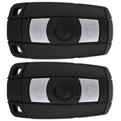 SCITOO Keyless Entry Remote Key Fob Replacement for 1 X 3 Button Uncut Car Key for BMW X5 2007-2013 for BMW X6 2008-2013 for BMW Z4 2009-2013 2pcs FCC K02018-D 315MHz