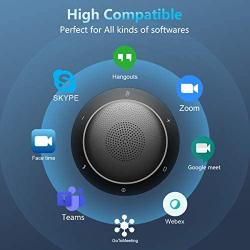 Kaysuda Bluetooth Conference Speakerphone Wireless Microphone and Speaker for Mobile Phone and Computer, USB Office Speakerphone for Skype, Zoom