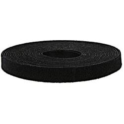 Oldhill Fastening Tapes Hook and Loop Reusable Straps Wires Cords Cable Ties - 1/2'' Width, 15 x 3 Rolls (Black)