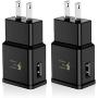 Adaptive Fast Charging Wall Charger Adapter Compatible Samsung Galaxy S6 S7 S8 S9 S10 / Edge/Plus/Active, Note 5,Note 8, Note 9,LG G5 G6 G7 V20 V30 ThinQ Plus EP-TA20JBE Quick Charge (2 Pack)