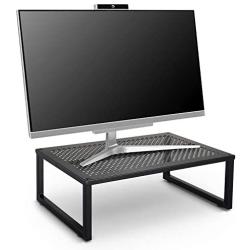 Simple Trending Monitor Stand Riser, Metal Desk Organizer Stand with Anti-Slip Suction Cup for Laptop, Computer, iMac, Pc, Printer, Black