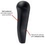 Power Gear Telephone Shoulder Rest, 10 Pack, Hands Free Phone Conversations, Designed for Comfort, Strong Adhesive, Ergonomic Design, Black, 52244