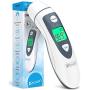 iProven DMT-489 Forehead and Ear Thermometer - Digital Infrared No Contact Thermometer for Adults, Kids and Baby - FSA or HSA Eligible - Color Fever Alarm - 1 Second Temporal, Head and Ear Readings