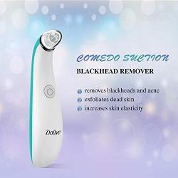 Blackhead Remover Electric Facial Pore Cleaner with 4 Changeable Functional Probes - Rechargeable Blackhead Suction Extractor Tool for men &women (Blue)