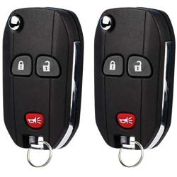 Flip Key Fob fits 2007-2016 Buick Cadillac GMC Chevy Saturn Keyless Entry Remote (15913420), Set of 2