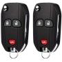 Flip Key Fob fits 2007-2016 Buick Cadillac GMC Chevy Saturn Keyless Entry Remote (15913420), Set of 2