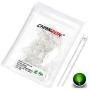 Chanzon 100 pcs 3mm Green LED Diode Lights (Clear Flat Transparent DC 3V 20mA) Bright Lighting Bulb Lamps Electronics Components Indicator Light Emitting Diodes