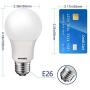 24 Pack LED Light Bulbs, 60 Watt Equivalent A19 LED Bulb, Soft White 2700K, Non-Dimmable, E26 Standard Base, UL Listed, 15000 Hrs, LED Light Bulb