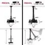 Duronic Projector Mount PB02XL | Bracket Arm Fixing for Ceiling or Wall | 22lbs Capacity | Universal | Heavy Duty | Fittings Included | Rotate 360 °, Swivel 180 °, Tilt 180° for Easy Projection Set-Up