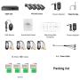 Kingkong Smart 4CH 1080P Home Security Camera System, 2MP CCTV Camera Security System Outdoor AHD Video DVR Recorder 4X 1920TVL, H.265+ IP67 Weatherproof, 98ft Night Vision, Motion Alert (Black)