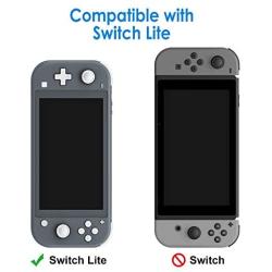 JETech Protective Case for Nintendo Switch Lite 2019, Grip Cover with Shock-Absorption and Anti-Scratch Design, Grey