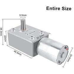 DC 12V Electric Motor Reversible High Torque Turbo Worm Gear Box Reduction Electric Motor(20RPM)