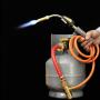 AOUSTHOP Gas Self Ignition Turbo Torch With Hose Solder Propane Welding Torch For HVAC Plumbing 4 Adjustable Temperature & Flame