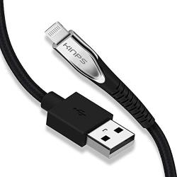 KINPS MFI Certified Lightning Cable 3FT, Upgrade iPhone Charger Cord Compatible with iPhone 12/11/XS Max/XS/XR/X/8 Plus/8/7 Plus/7/6S Plu/6Ss, iPad, (Black)