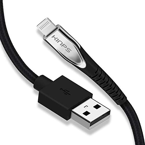 KINPS MFI Certified Lightning Cable 3FT, Upgrade iPhone Charger Cord Compatible with iPhone 12/11/XS Max/XS/XR/X/8 Plus/8/7 Plus/7/6S Plu/6Ss, iPad, (Black)